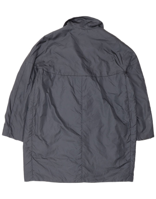 Aspesi Damen Loose Fit Wattierter Mantel UK 16 Large Blau Polyamid