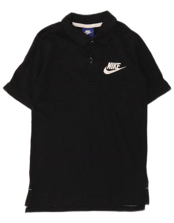 NIKE Jungen-Poloshirt, 8–9 Jahre, Größe S, schwarze Baumwolle