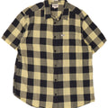 Wrangler Herren-Hemd, kurzärmelig, normale Passform, groß, gelbes Gingham-Baumwolle