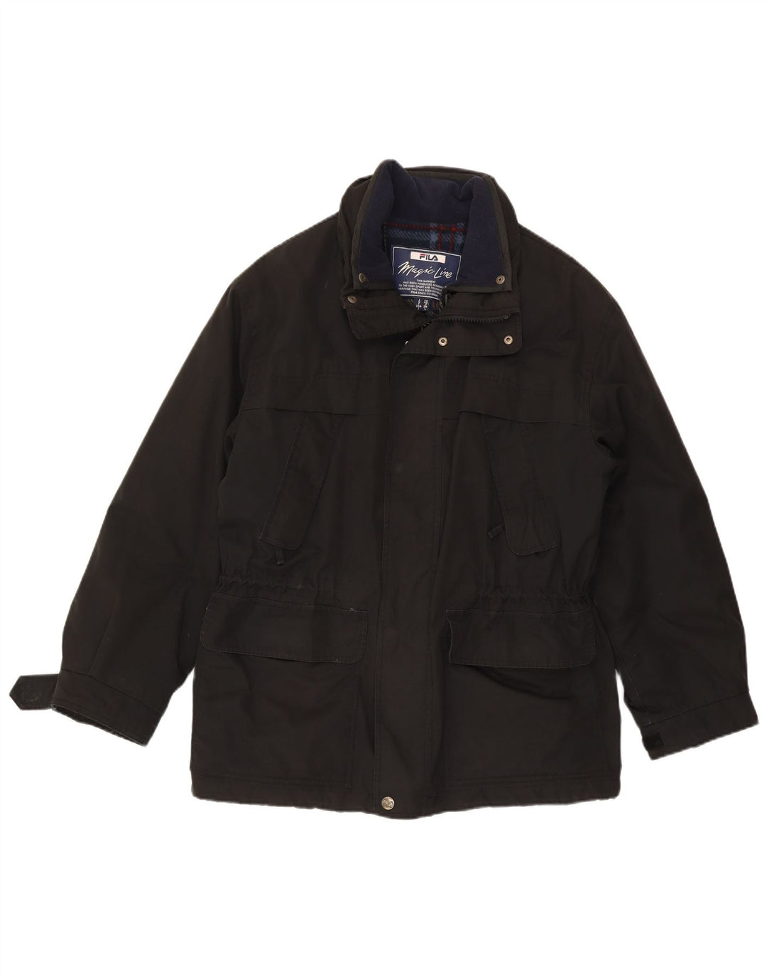 Fila Herren Utility Jacke IT 48 Mittelschwarzes Polyester