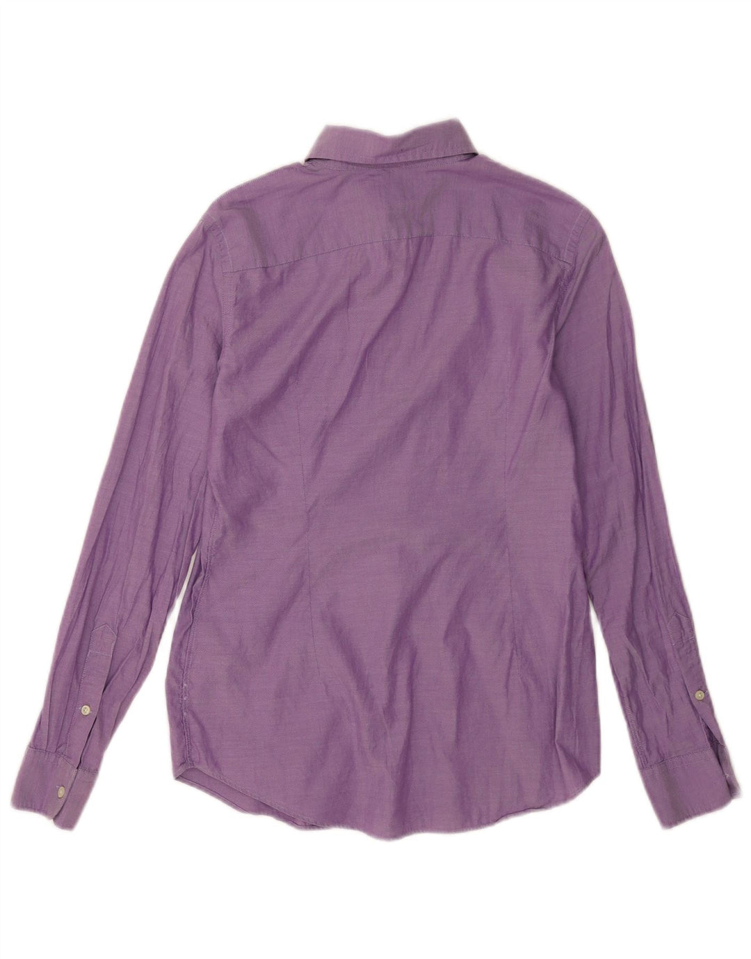 Ralph Lauren Herren-Hemd mit individueller Passform, US 6, mittelviolette Baumwolle