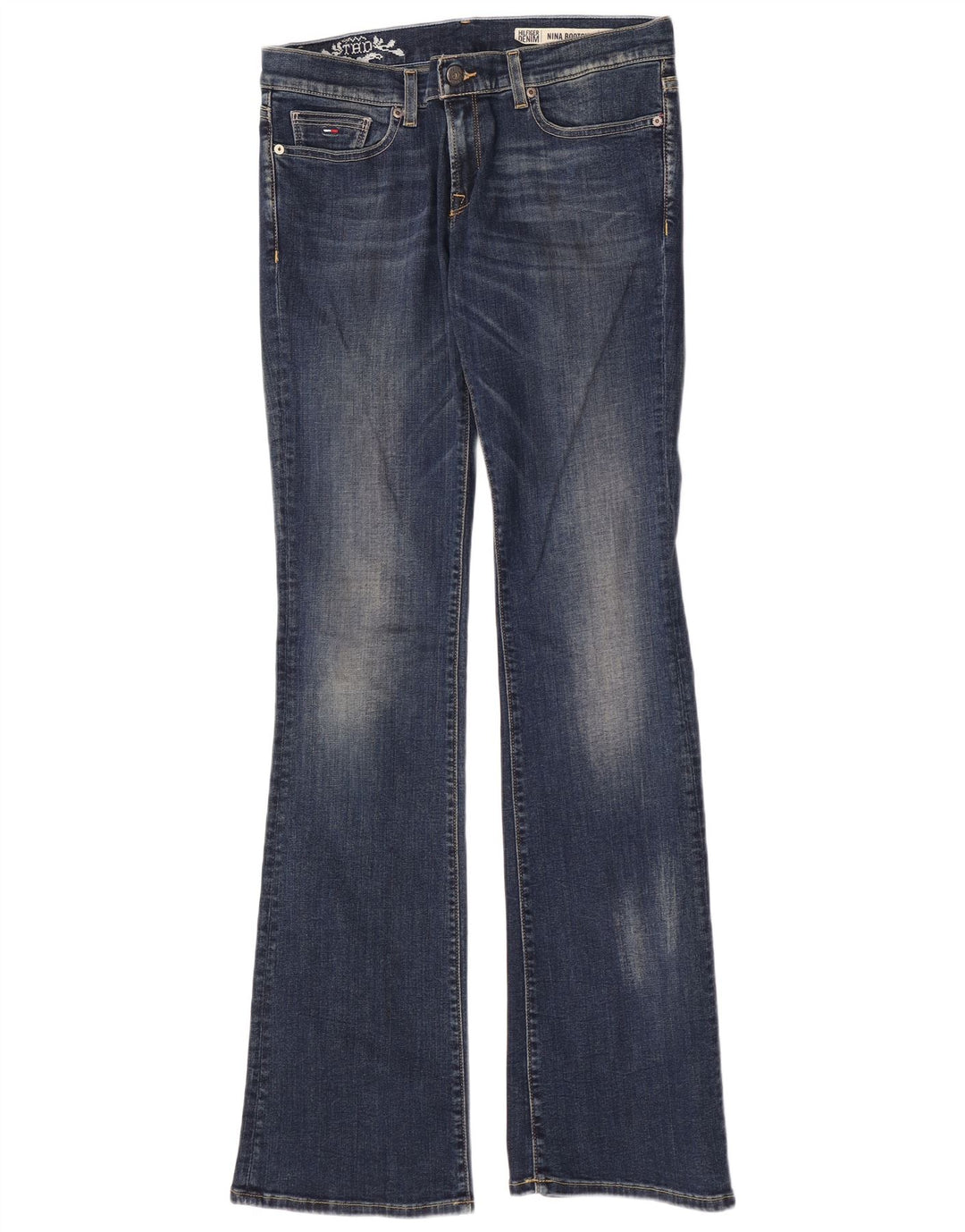 Tommy Hilfiger Damen Nina Bootcut Jeans W30 L34 Blaue Baumwolle