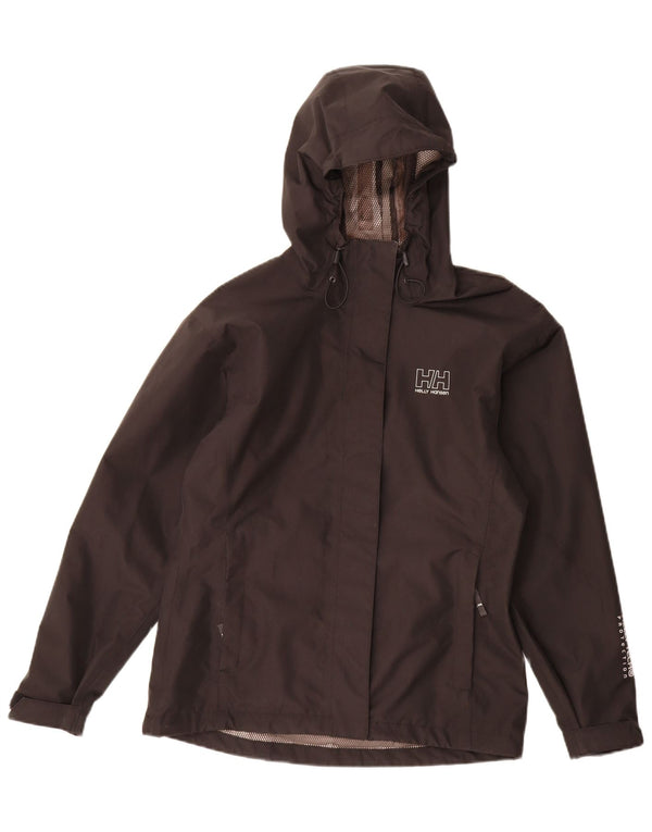 Helly Hansen Damen-Regenjacke mit Kapuze, UK 14, mittelschwarz, Polyester