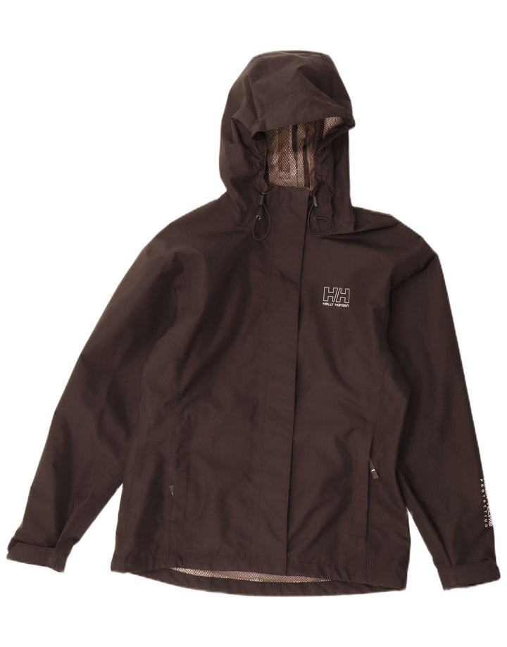 Helly Hansen Damen-Regenjacke mit Kapuze, UK 14, mittelschwarz, Polyester