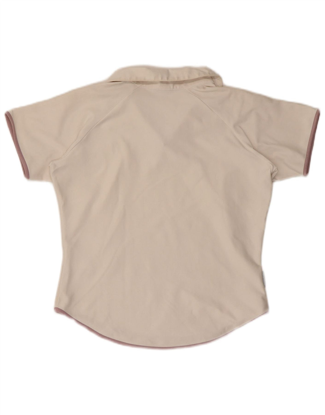 NIKE Damen Dri Fit Crop Poloshirt US 8/10 Mittelweißes Polyester