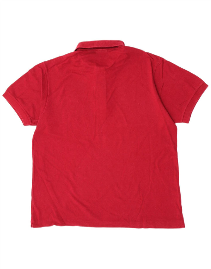 Lacoste Herren-Poloshirt, Größe 5, große rote Baumwolle