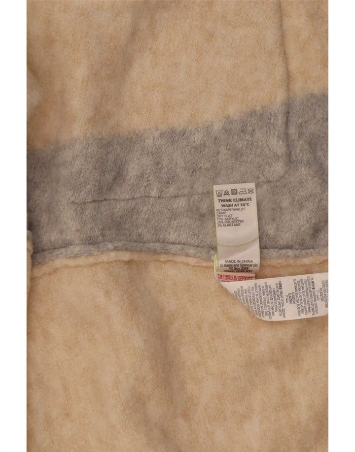 Marks & Spencer Damen-Strickjacke in Übergröße, Gr. 10, Größe S, Beige