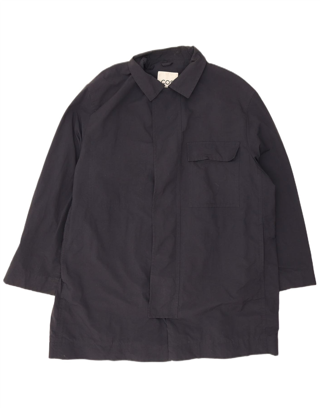Cos Herrenmantel UK 42 XL Marineblau Polyamid