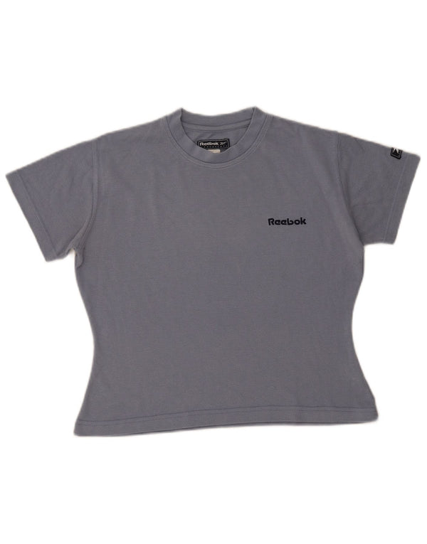 Reebok Damen Crop T-Shirt Top UK 10 Small Grau