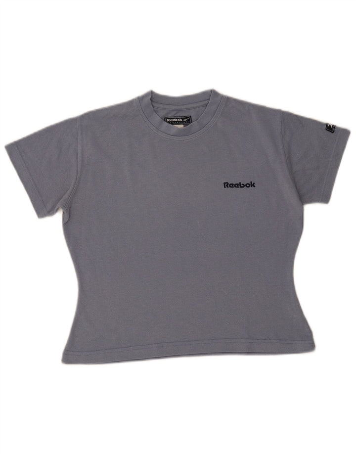 Reebok Damen Crop T-Shirt Top UK 10 Small Grau