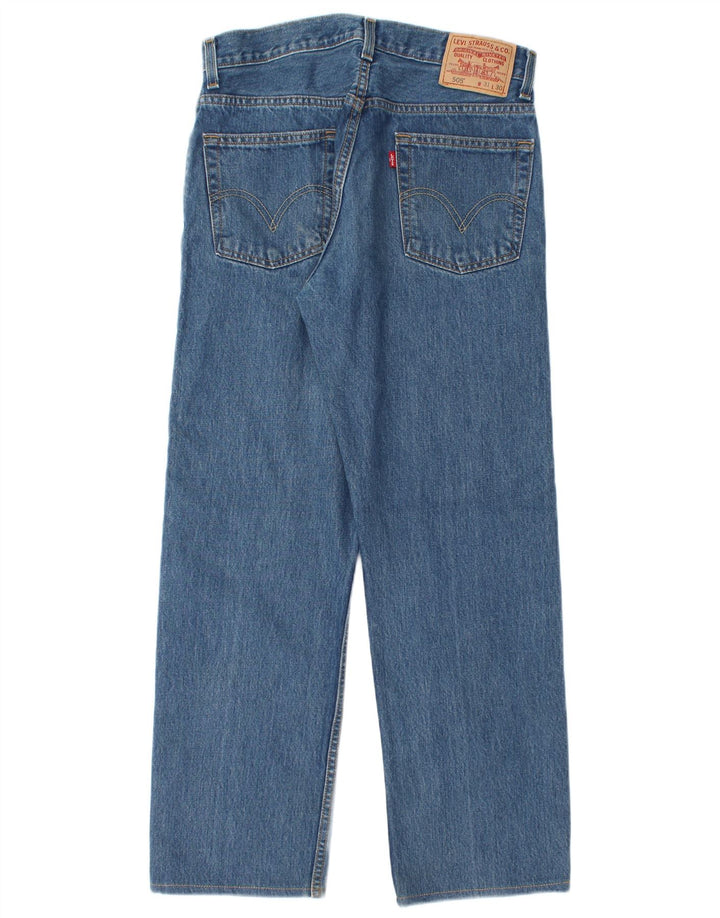 Levi's Herren 505 Regular Fit Straight Jeans W31 L28 Blaue Baumwolle