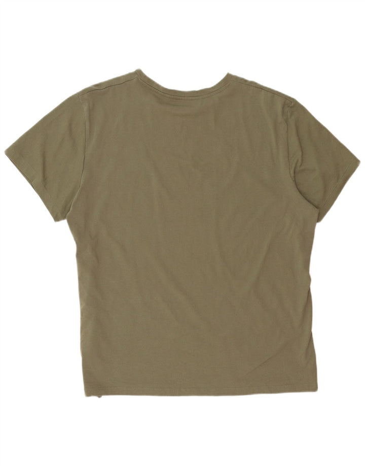 JACK & JONES Herren Grafik T-Shirt Top 2XL Khaki Baumwolle