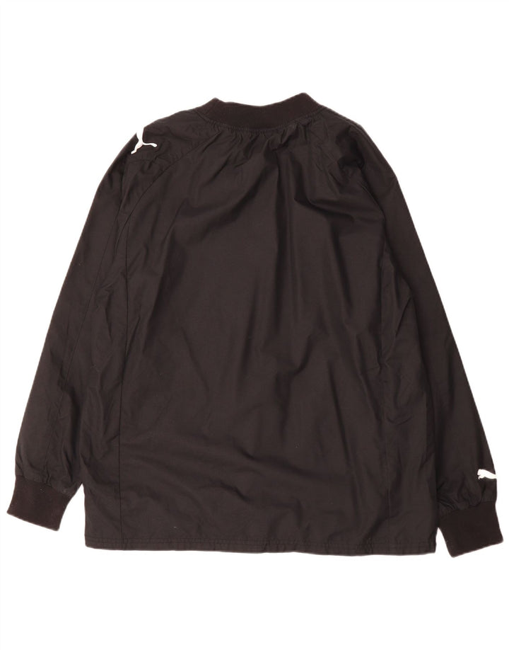 PUMA Herren Graphic Top Langarm Medium Schwarz Polyester