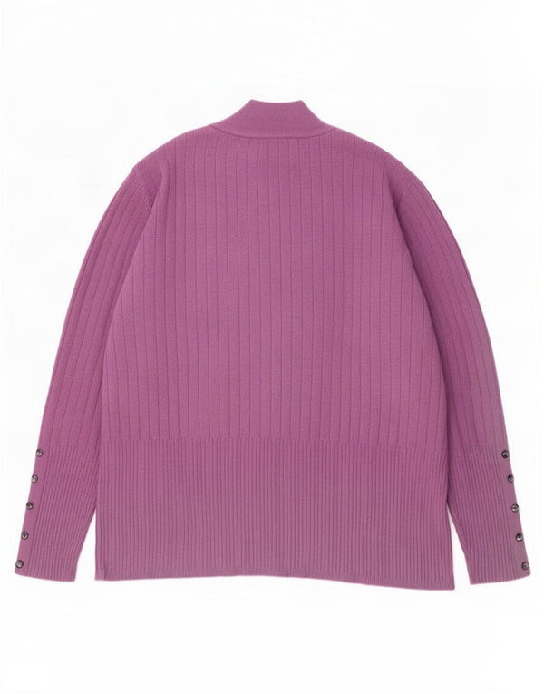 Marks & Spencer Damen Rollkragenpullover Pullover UK 22 3XL Lila Viskose