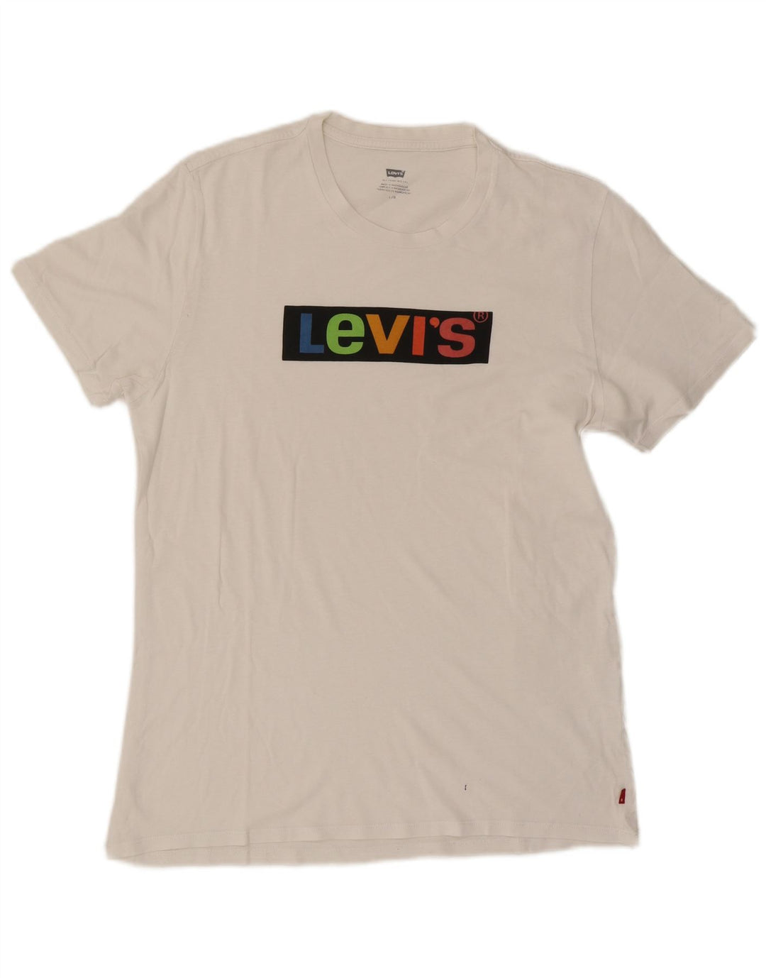 Levi's Herren-T-Shirt mit Grafik, Größe L, Weiß