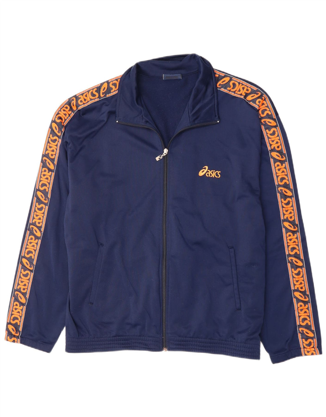 Asics Herren Graphic Trainingsanzug Top Jacke XL Marineblau Polyester