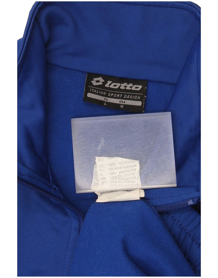 Lotto Herren-Sweatshirt mit grafischem Reißverschluss, Mittelblau, Polyester