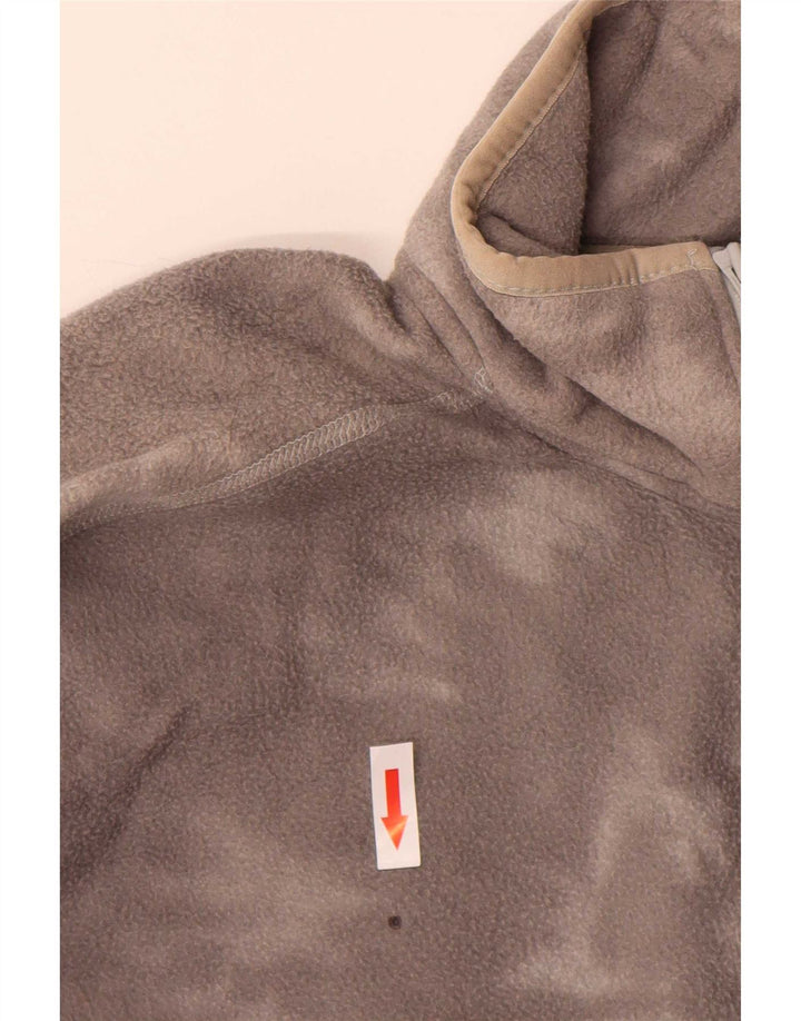 The North Face Herren-Fleecepullover mit Reißverschluss am Hals, mittelgraues Batik-Polyester