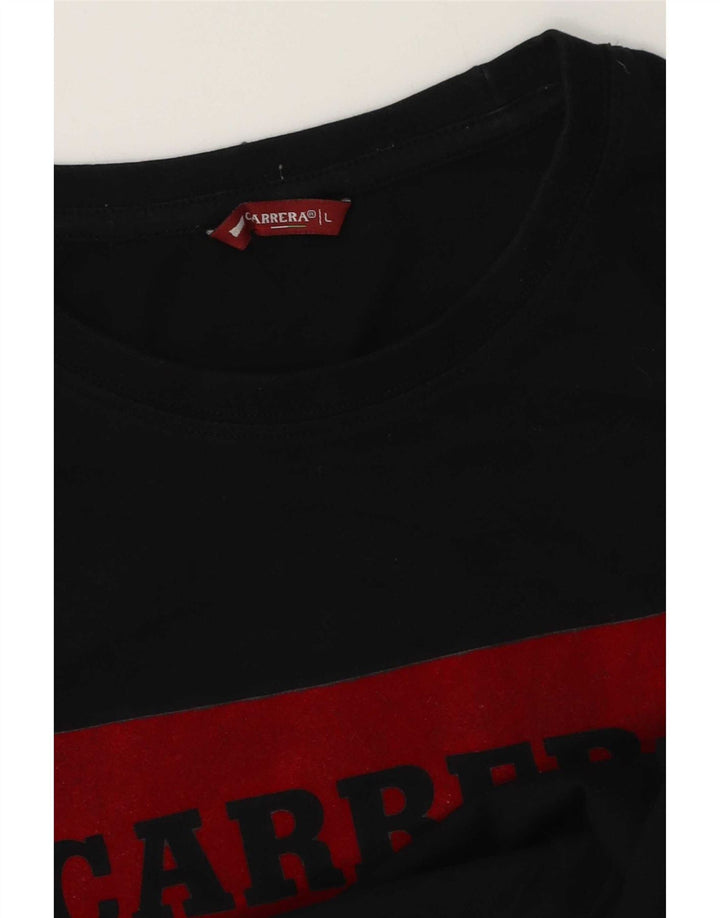 Carrera Herren T-Shirt mit Grafik, Größe L, Schwarz