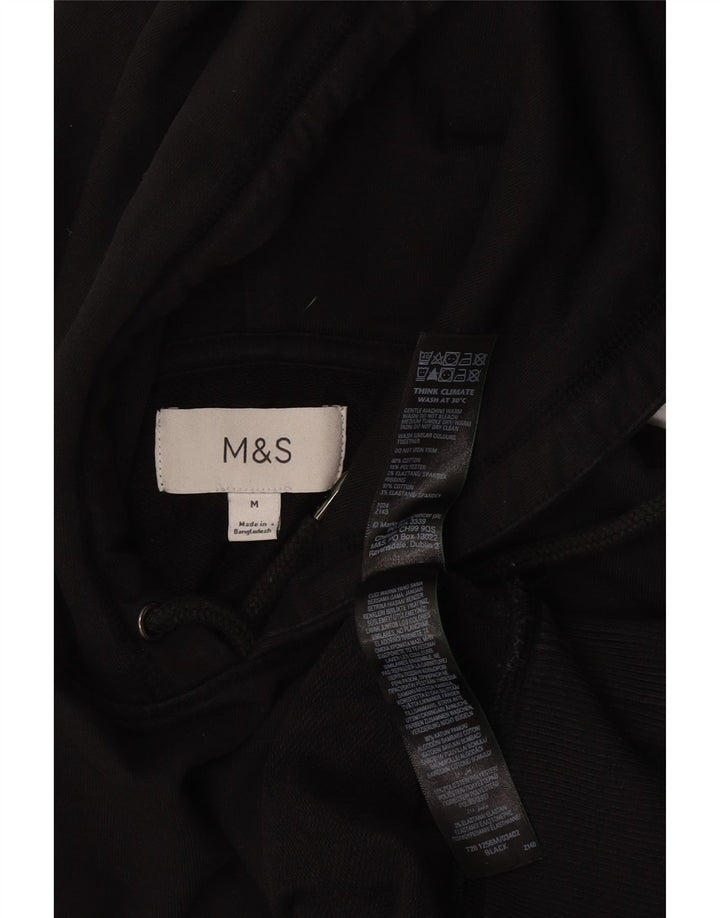 Marks & Spencer Herren-Kapuzenpullover aus mittelschwarzer Baumwolle