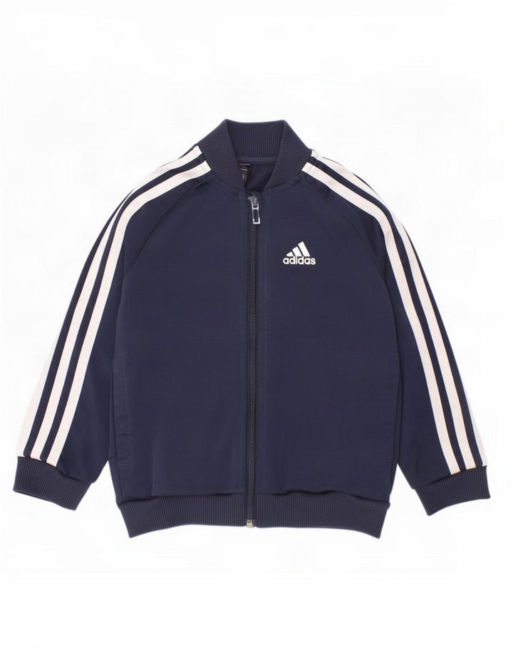 Adidas Jungen Trainingsanzug Top Jacke 3-4 Jahre Marineblau Polyester