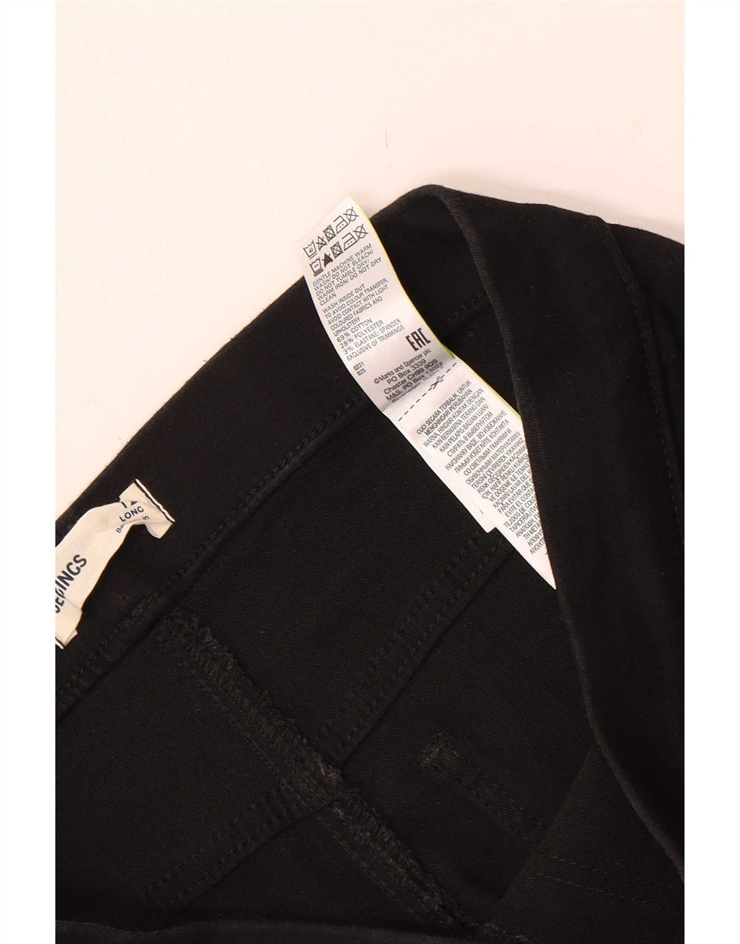 Marks & Spencer Damen Jegging-Jeans UK 12 Medium W30 L30 Schwarze Baumwolle