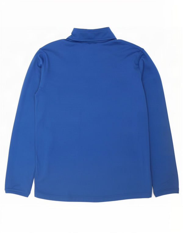 Nike Herren Inter Mailand Sweatshirt mit Reißverschluss am Hals, mittelblaues Polyester
