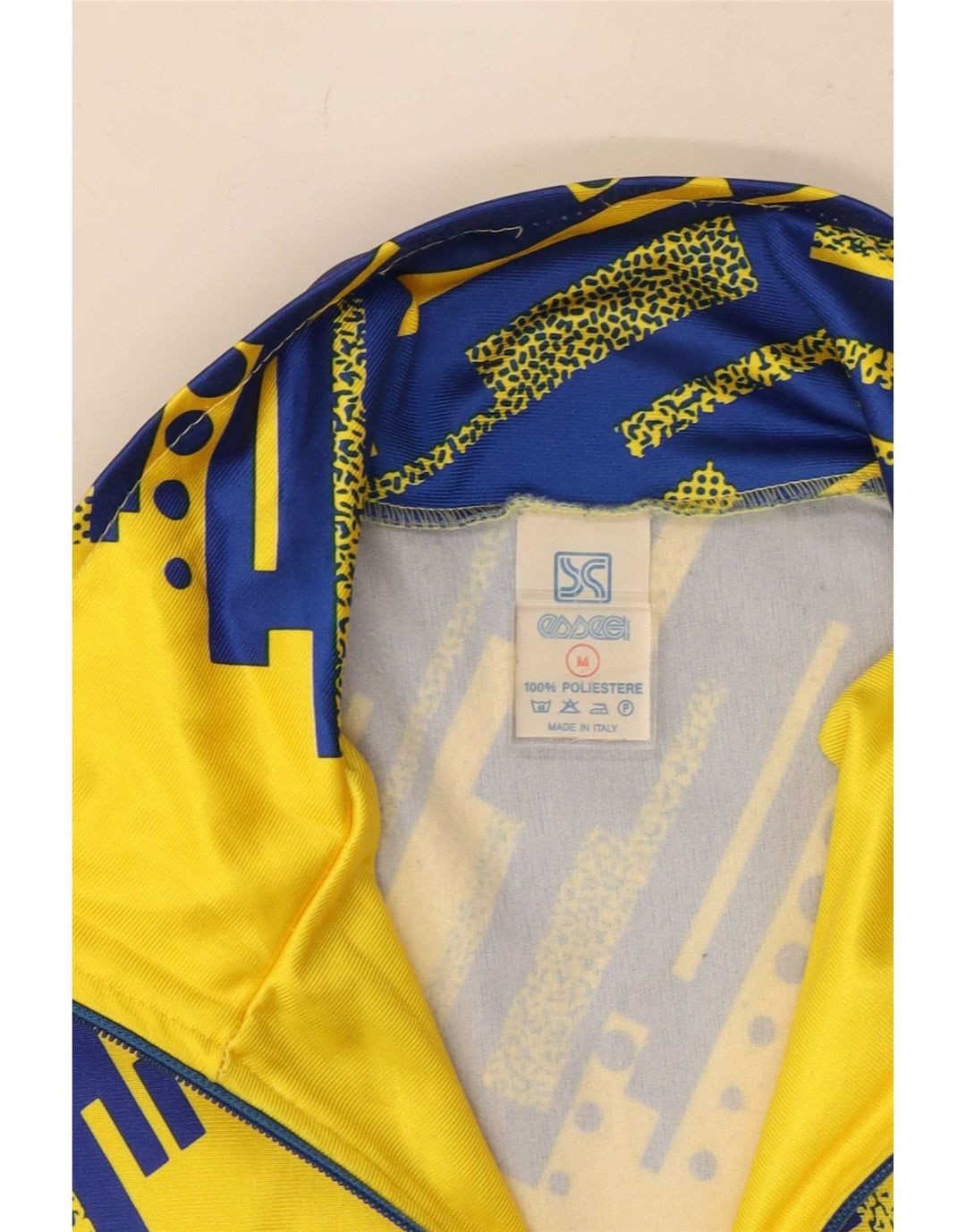 Essegi Herren-Trainingsanzugoberteil mit Grafik, mittelgelbes geometrisches Polyester