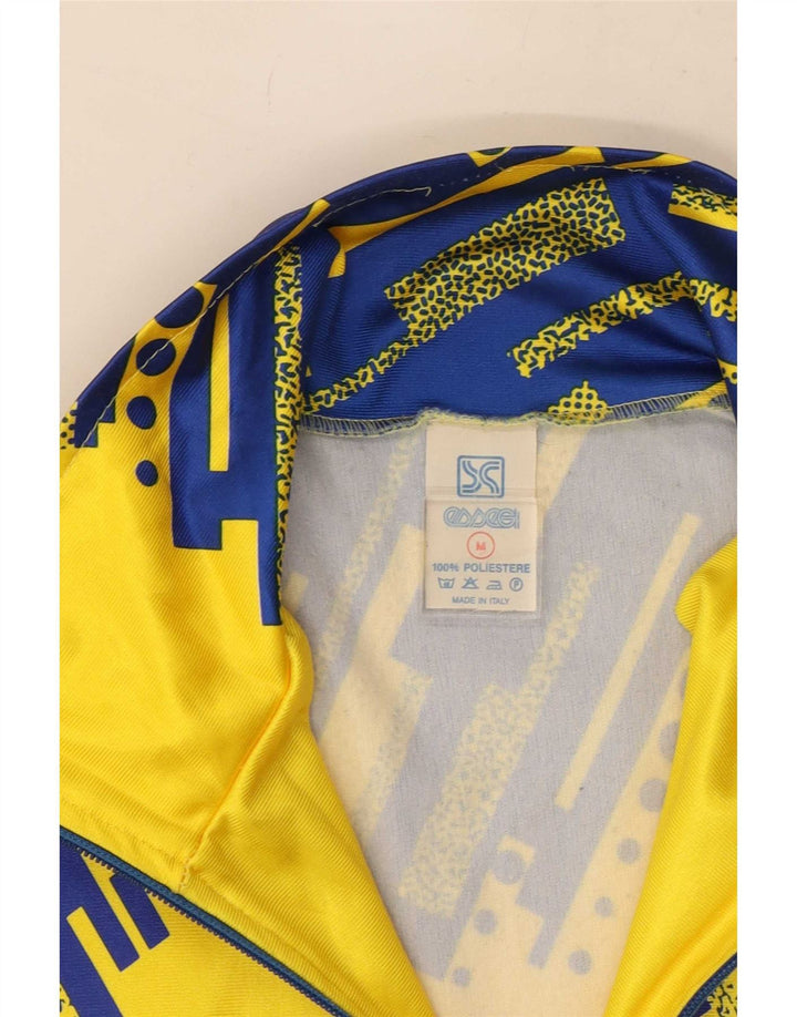 Essegi Herren-Trainingsanzugoberteil mit Grafik, mittelgelbes geometrisches Polyester