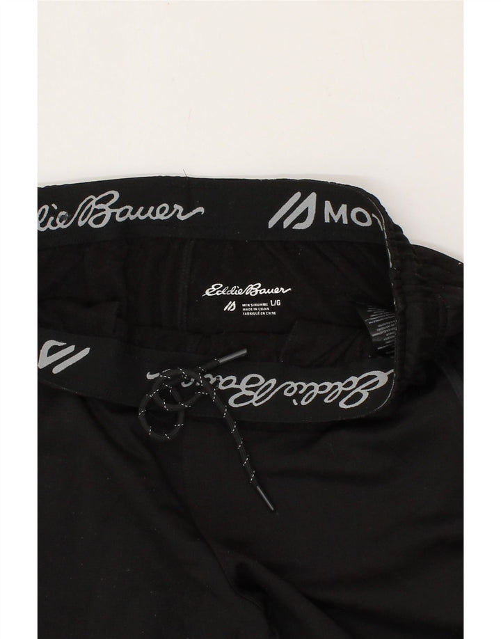 EDDIE BAUER Mens Tracksuit Trousers Joggers Large  Black Polyester Vintage Eddie Bauer and Second-Hand Eddie Bauer from Messina Hembry 