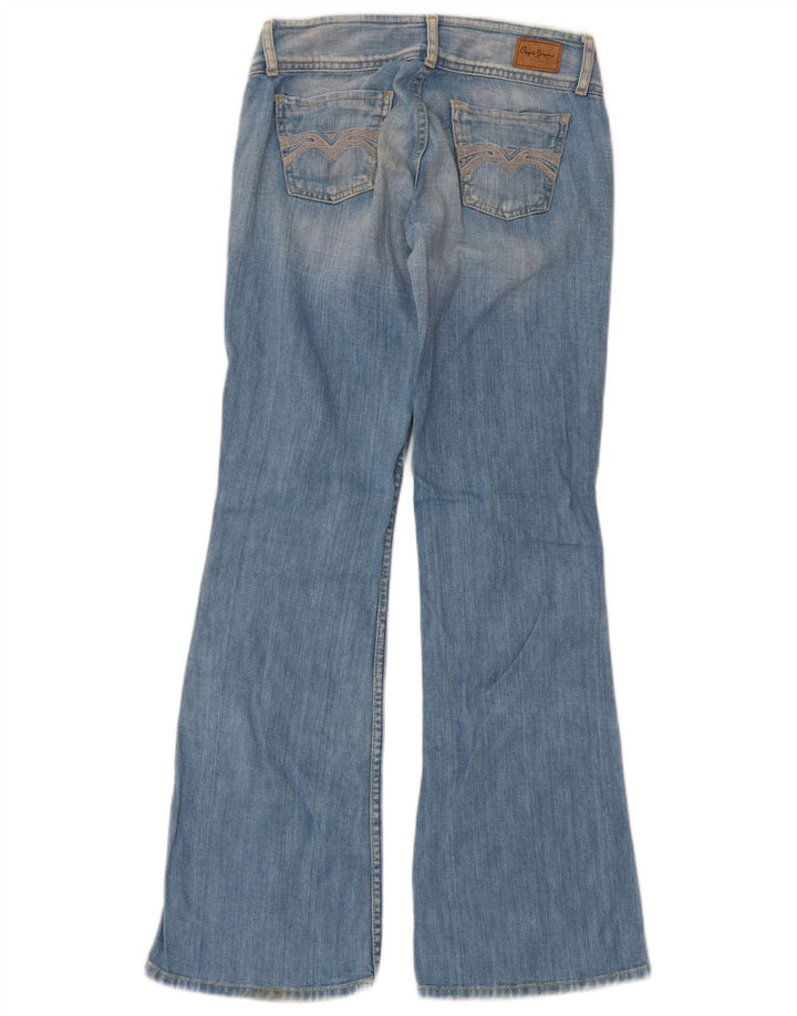 PEPE Jeans Damen Schlagjeans W26 L30 Blaue Baumwolle