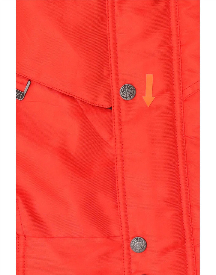 Spyder Jungen-Skijacke mit Kapuze, 11–12 Jahre, rotes Farbblock-Polyester