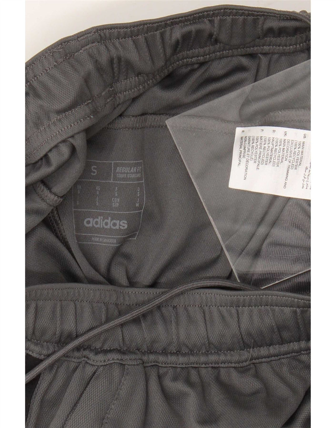 Adidas Herren-Sportshorts mit normaler Passform, Größe S, grau, Polyester