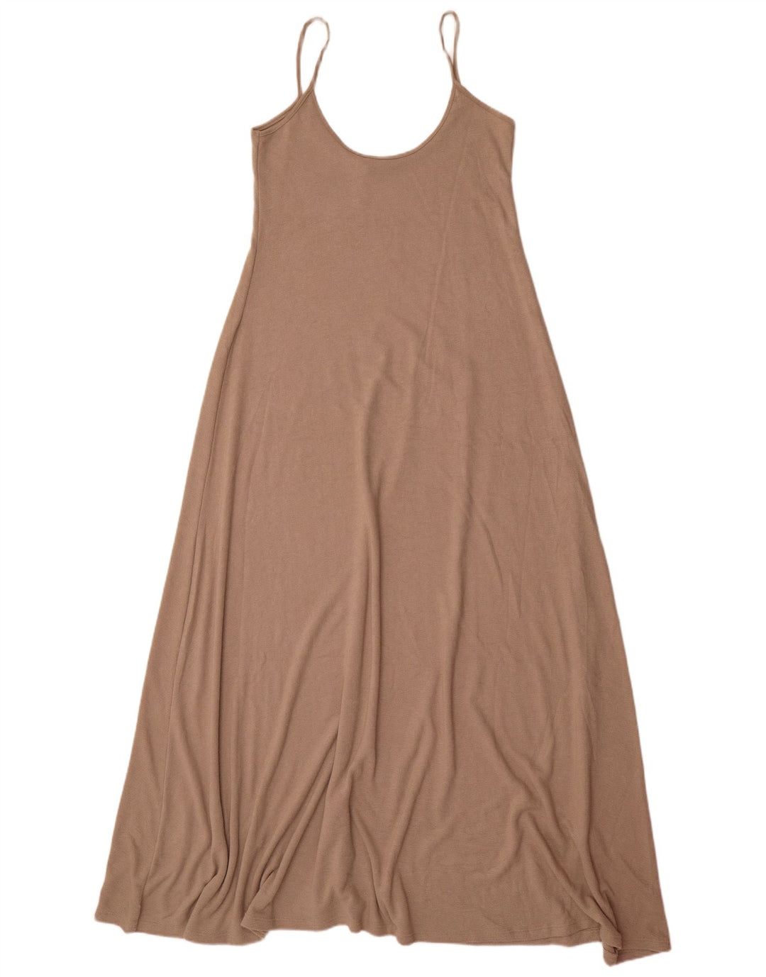 Zara Damen Maxi-Sommerkleid UK 12 Medium Beige Polyester