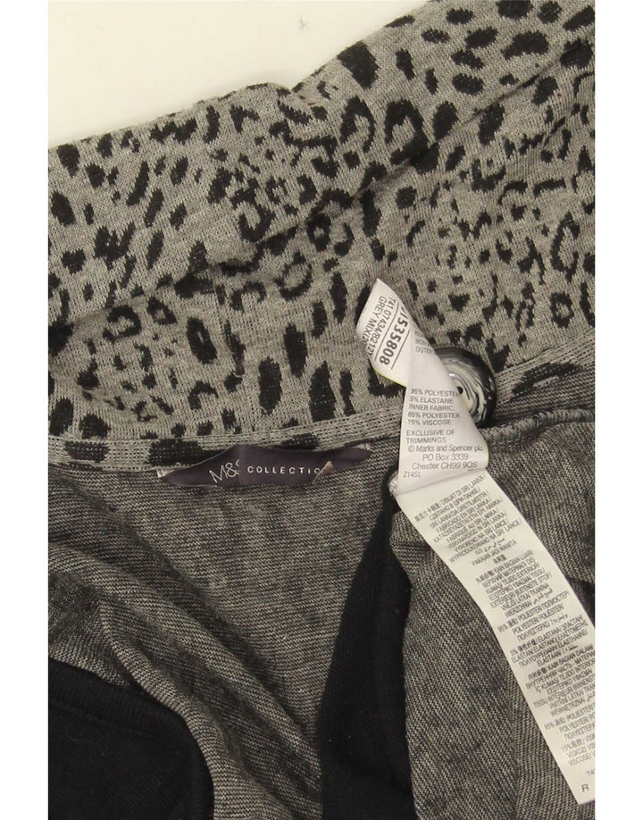 Marks & Spencer Damen Asymmetrischer Cardigan-Pullover UK 20 2XL Grau
