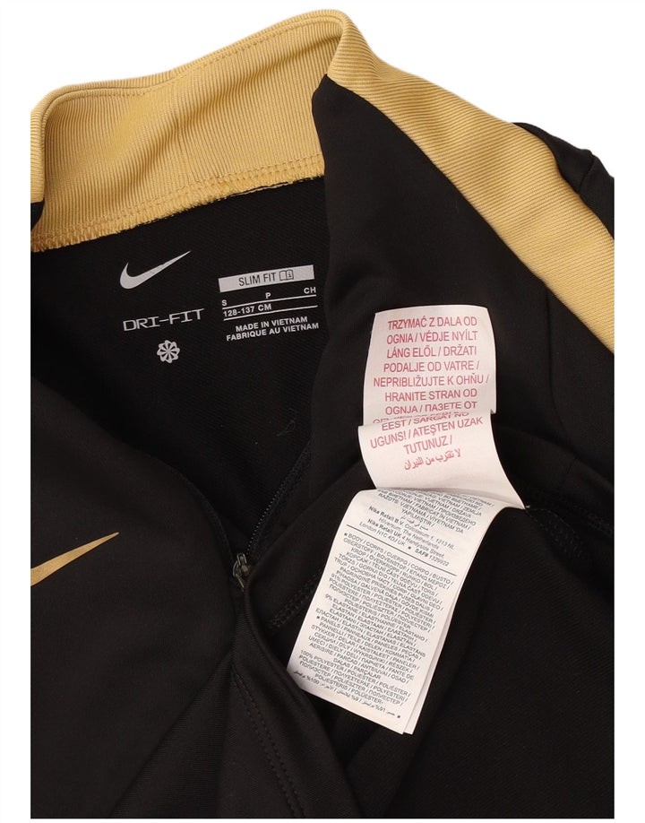 Nike Jungen Dri Fit Pullover-Trainingsoberteil mit Reißverschluss, 8–9 Jahre, Größe S, Schwarz