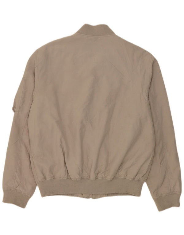Zara Herren Bomberjacke UK 42 XL Grau Polyester