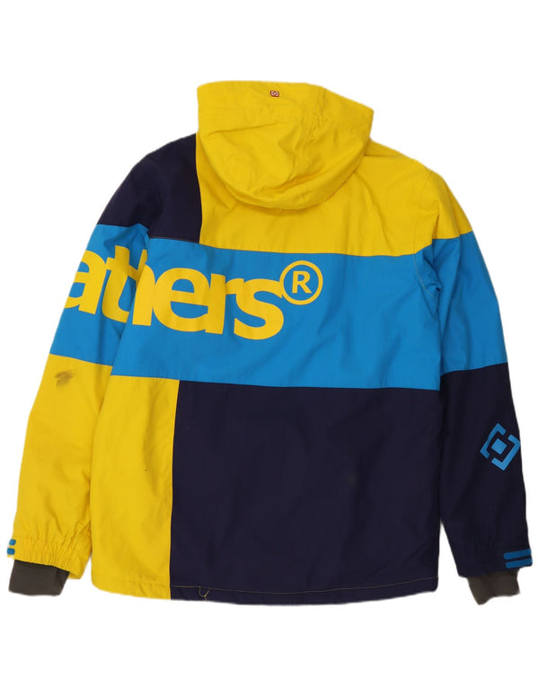 Horsefeathers Herren-Skijacke mit grafischer Kapuze, UK 40, Größe L, Gelb, Farbblock