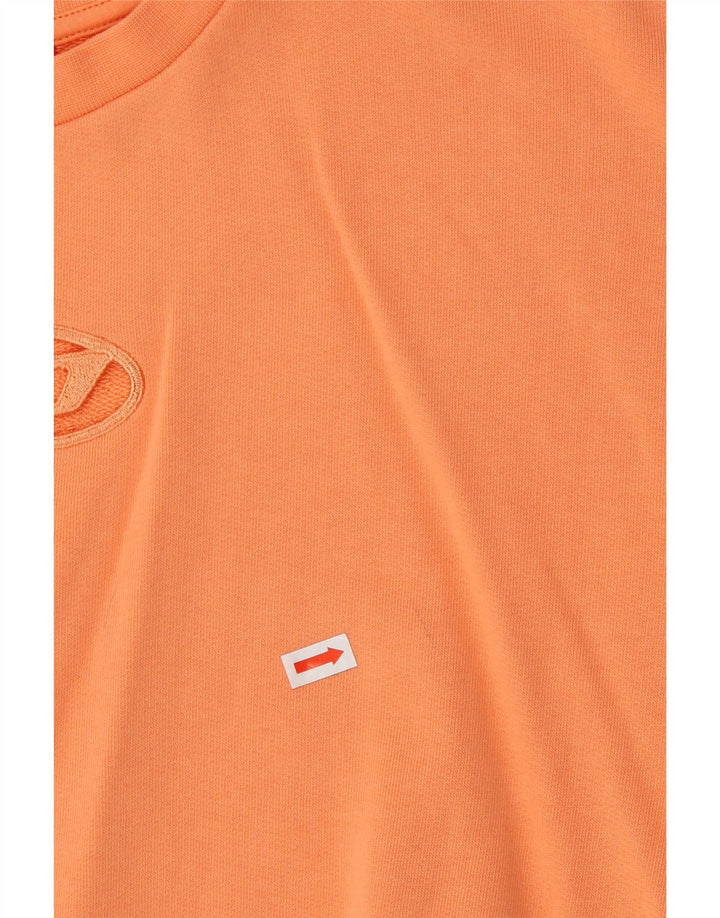 Diesel Mädchen Graphic Crop Sweatshirt Pullover 11-12 Jahre Orange Baumwolle