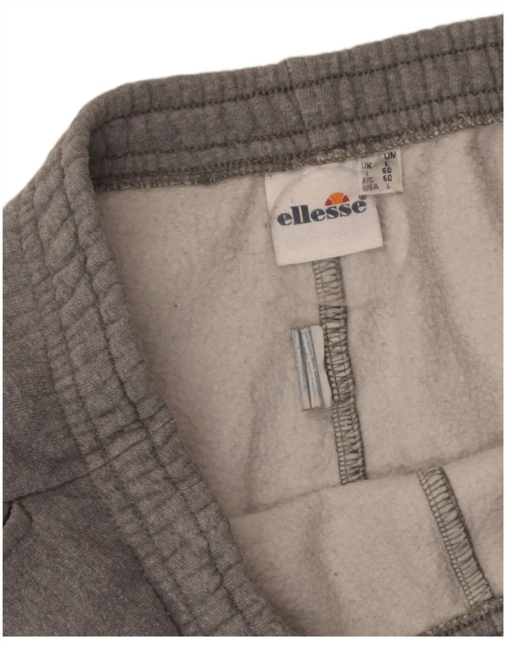 ELLESSE Mens Tracksuit Trousers Large  Grey Cotton