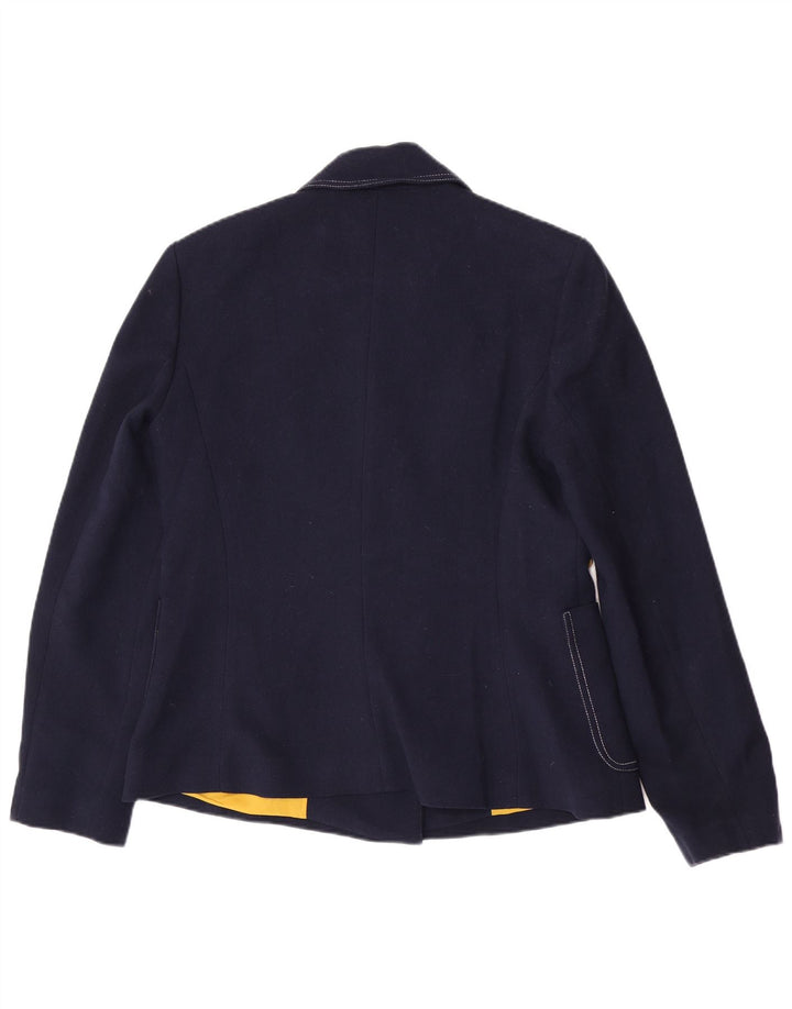 Sisley Damen Zweireiher-Blazerjacke IT 46 Large Marineblau