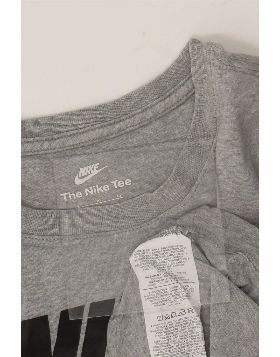 Nike Herren-T-Shirt mit Grafik, Größe S, graue Baumwolle