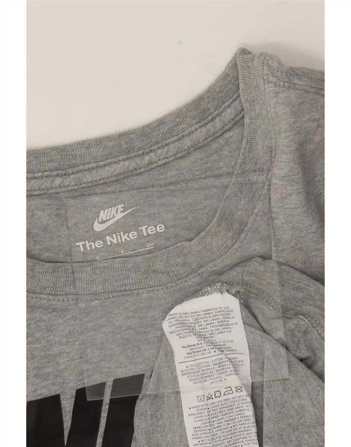 Nike Herren-T-Shirt mit Grafik, Größe S, graue Baumwolle