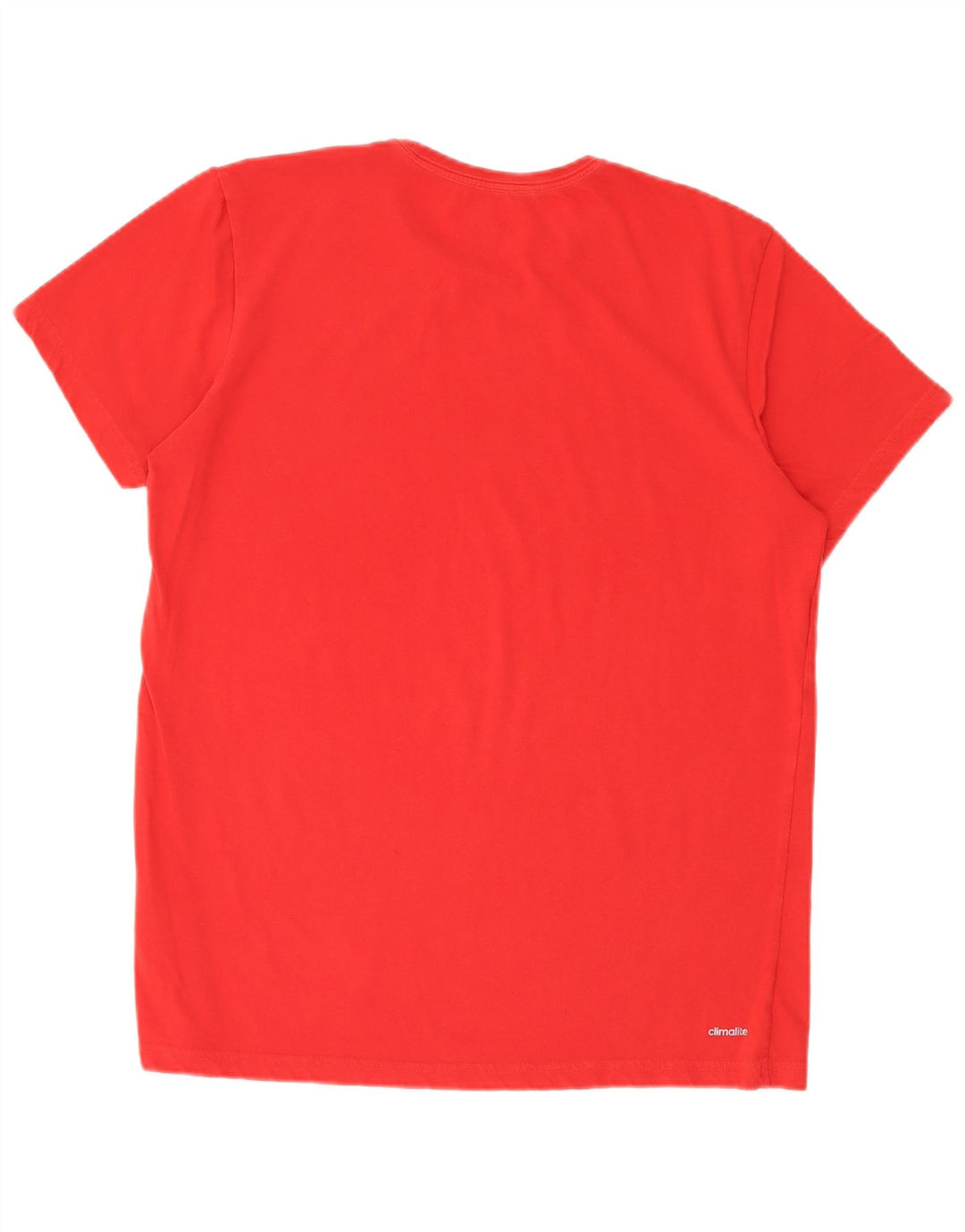 ADIDAS Herren Climalite Graphic T-Shirt Top Große rote Baumwolle
