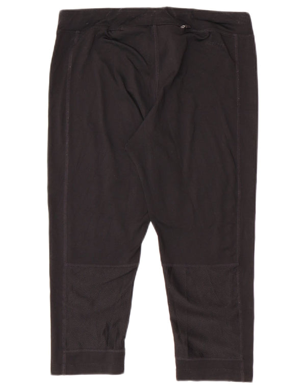 Nike Damen Dri Fit Capri Leggings UK 10 Small Schwarz Polyester Sport
