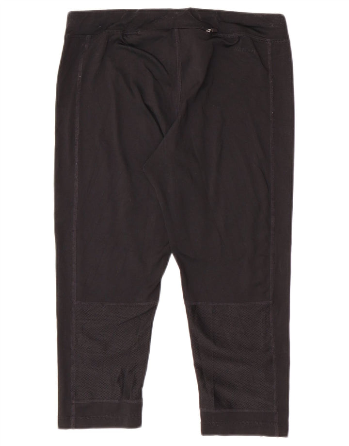 Nike Damen Dri Fit Capri Leggings UK 10 Small Schwarz Polyester Sport