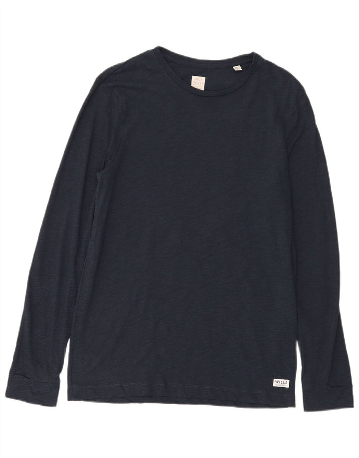 Jack Wills Herren-Oberteil, langärmelig, klein, marineblau, Baumwolle