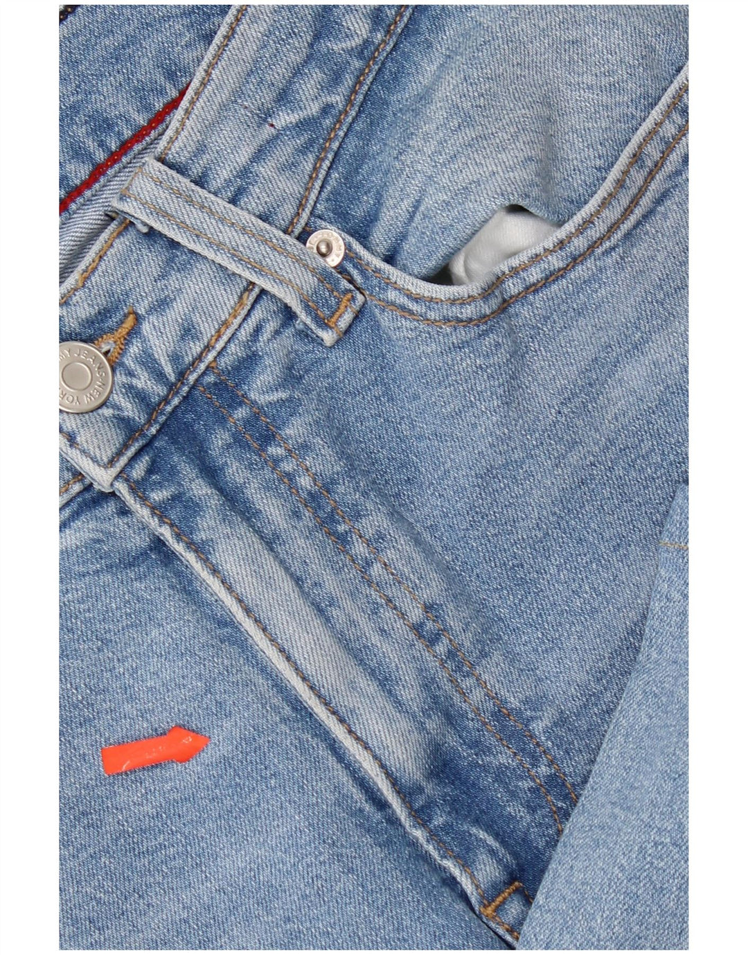 Tommy Hilfiger Damen-Crop-Jeans W28 L23 Blaue Baumwolle