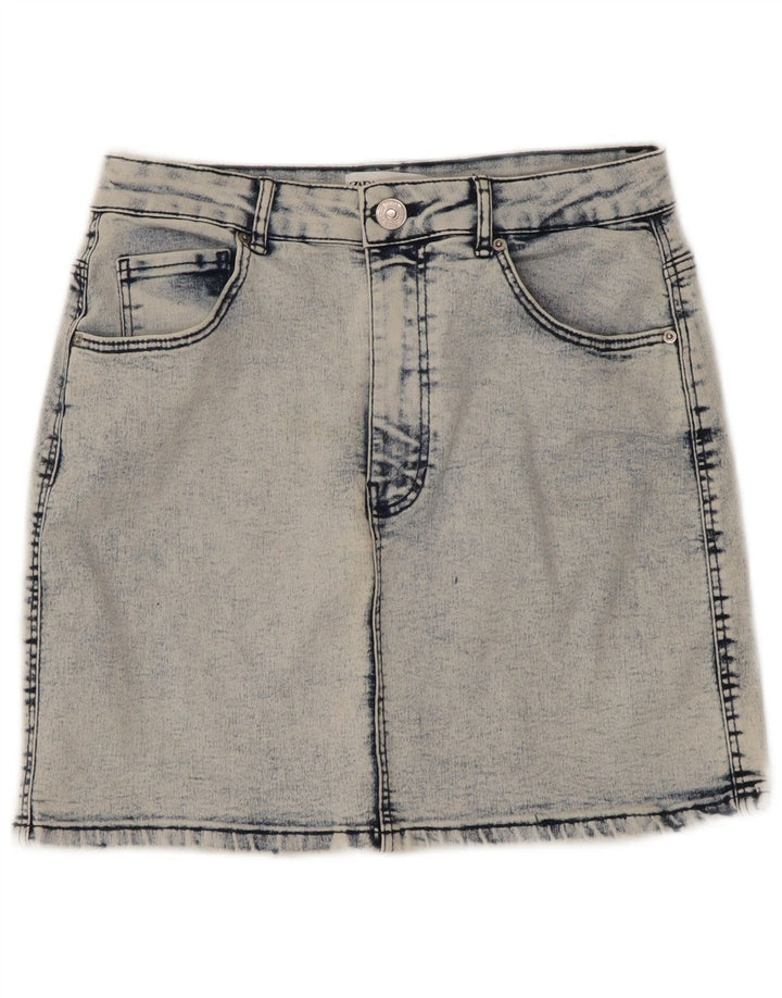 Zara Damen Jeansrock Medium W28 Blau