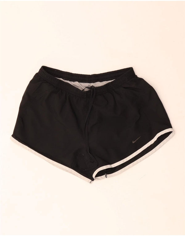 Nike Damen Sportshorts UK 8 Small Schwarz Polyester